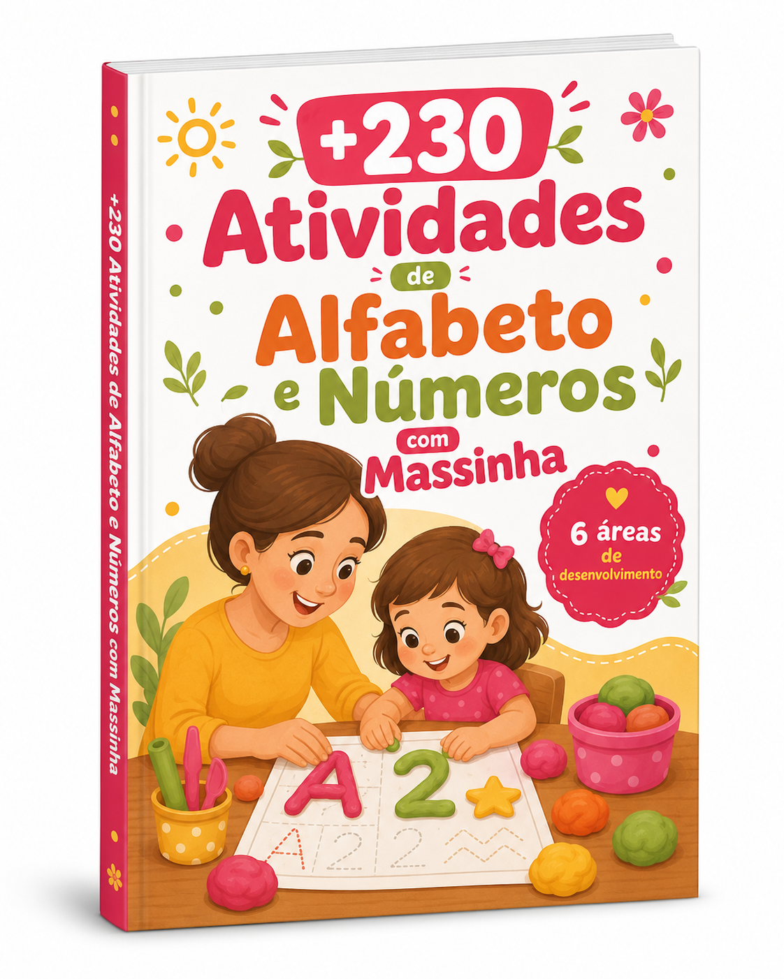 Capa do Kit +230 Atividades de Alfabeto e Números com Massinha