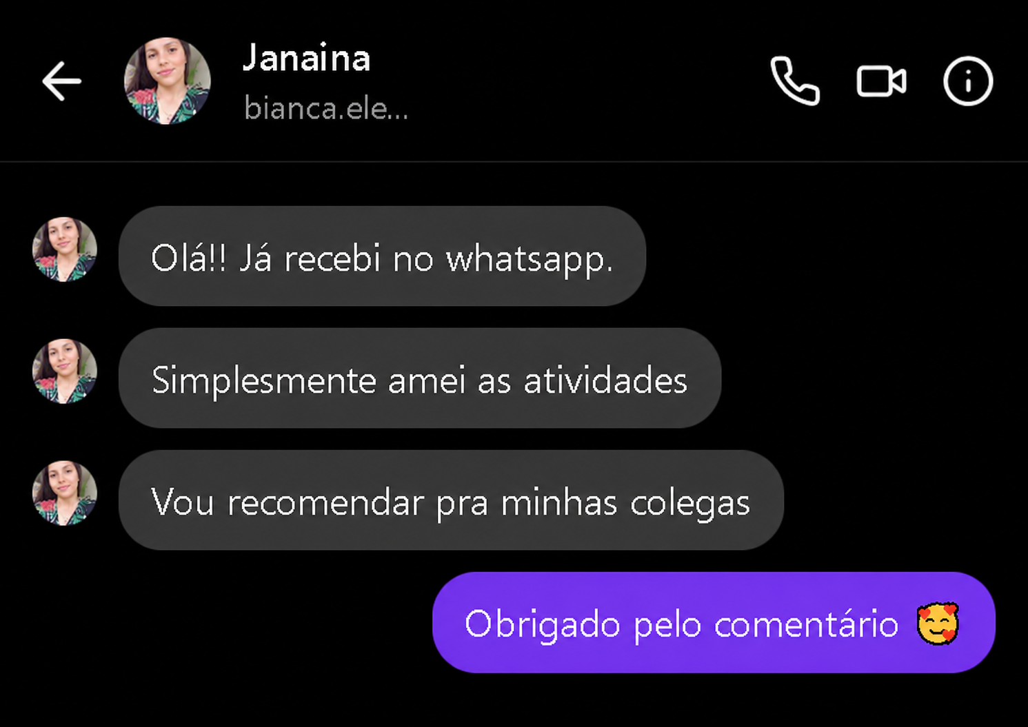 Depoimento real de mãe cliente